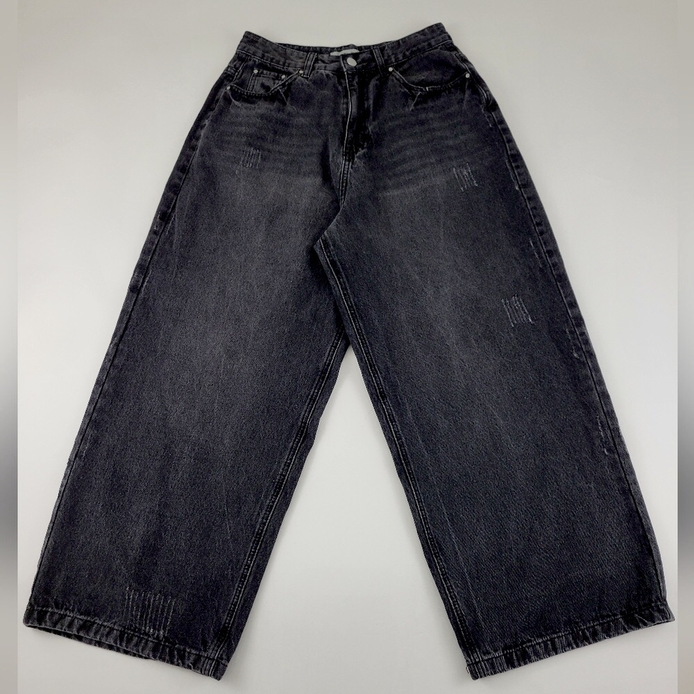F.ILLUMINATE Oversized Baggy Men's Black Casual Jeans